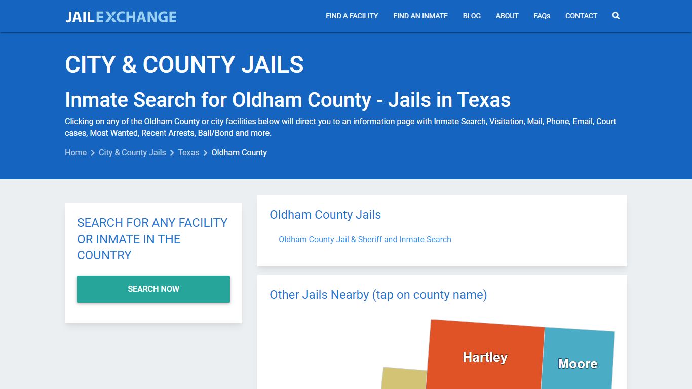 Inmate Search for Oldham County | Jails in Texas - Jail Exchange