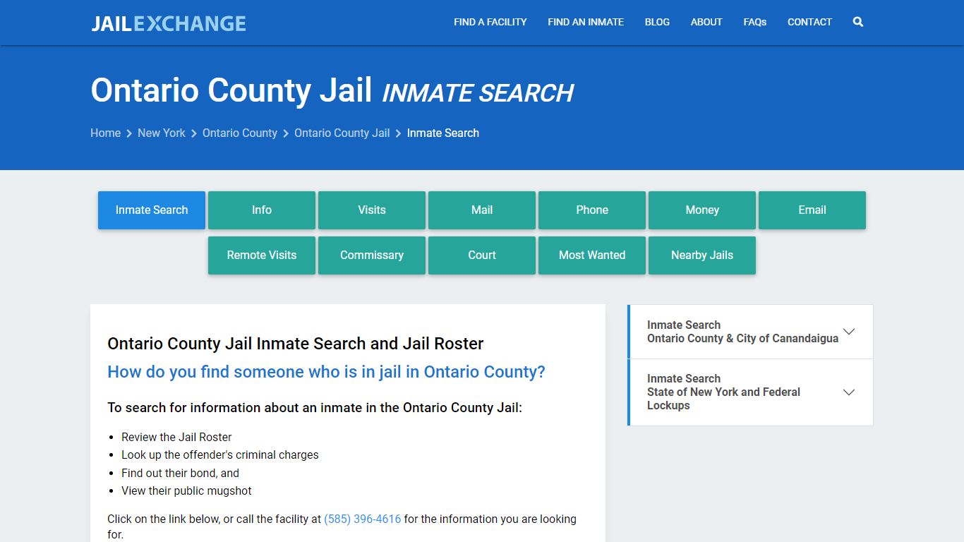Inmate Search: Roster & Mugshots - Ontario County Jail, NY