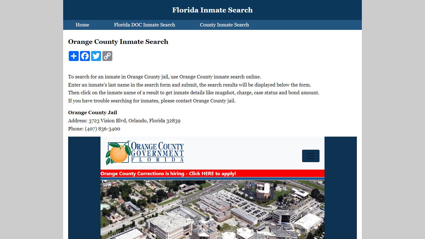 Orange County Inmate Search