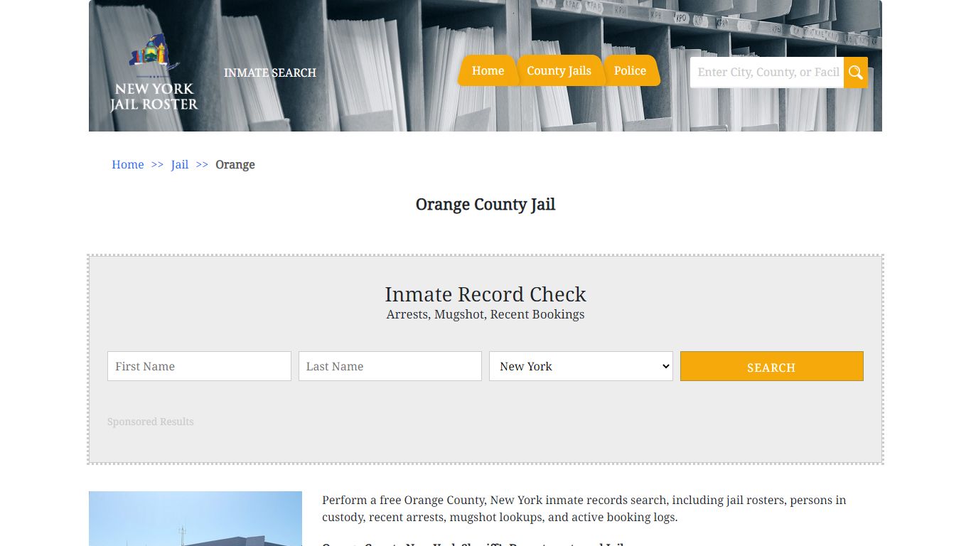 Orange County Jail | Jail Roster Search