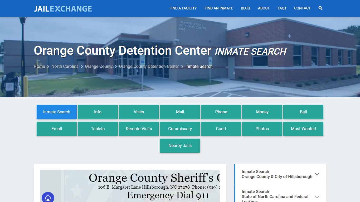 Orange County Detention Center Inmate Search - Jail Exchange