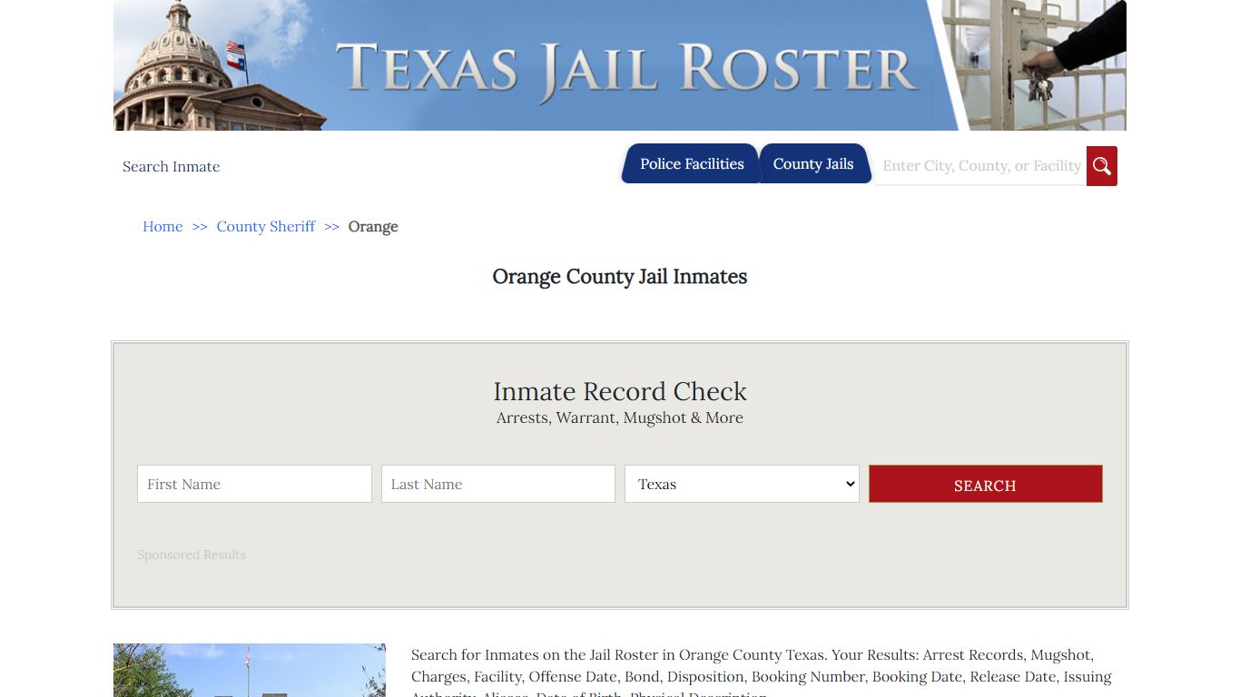 Orange County Jail Inmates | Jail Roster Search