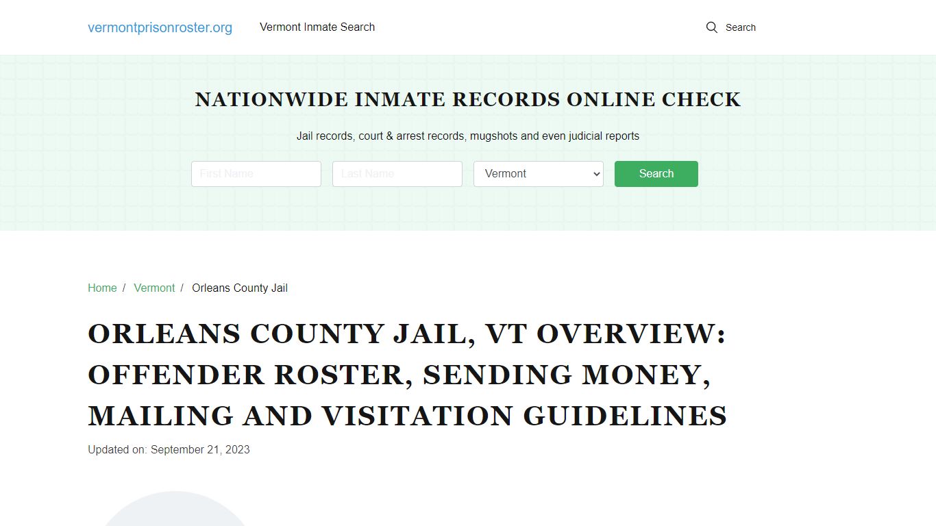 Orleans County Jail, VT: Inmate Search, Visitation & Contact Info