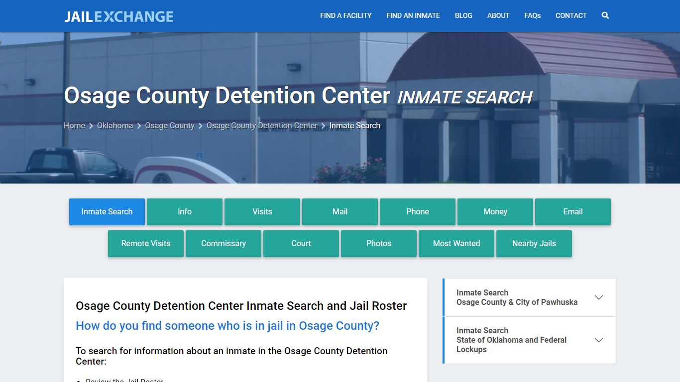 Osage County Detention Center Inmate Search - Jail Exchange