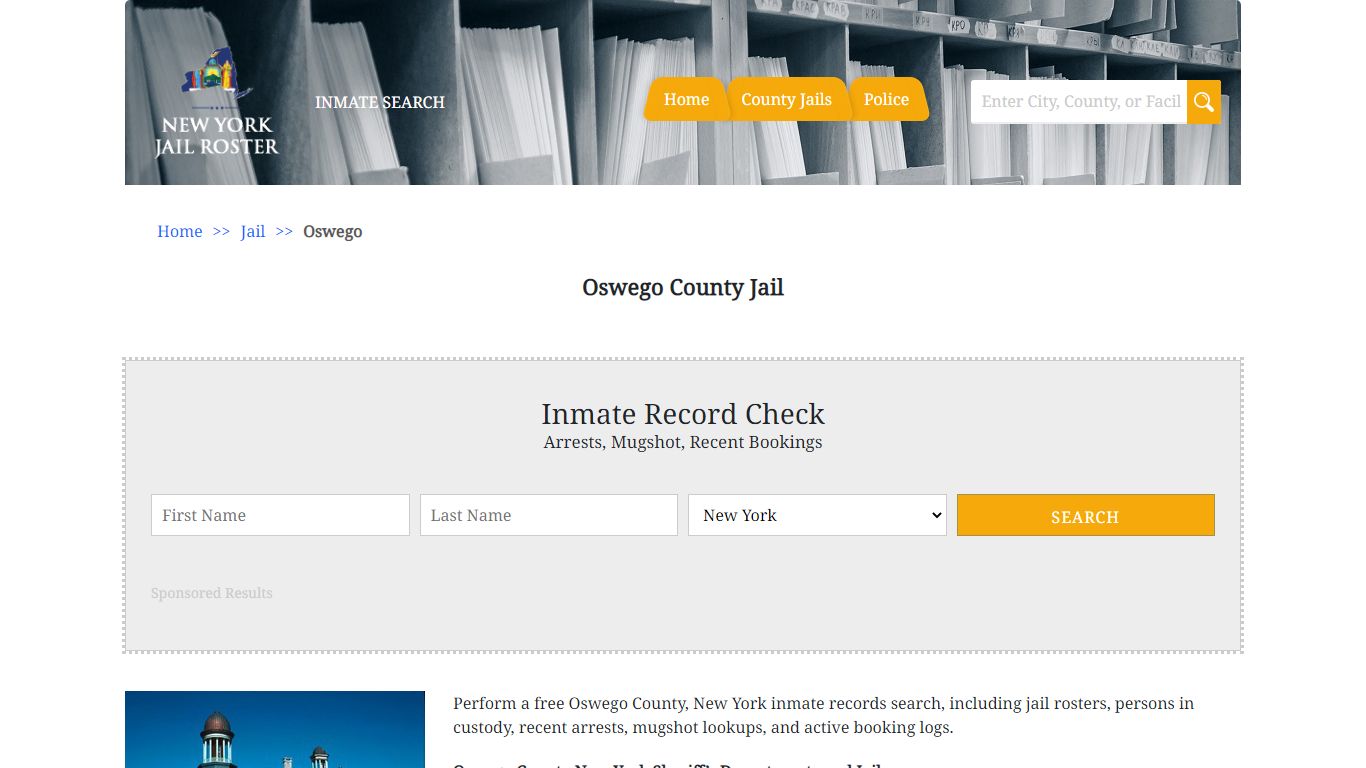 Oswego County Jail | Jail Roster Search