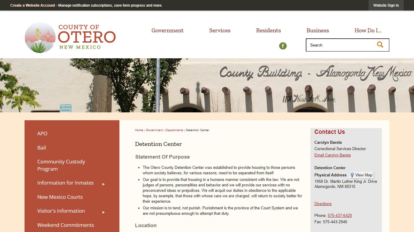 Detention Center | Otero County, NM