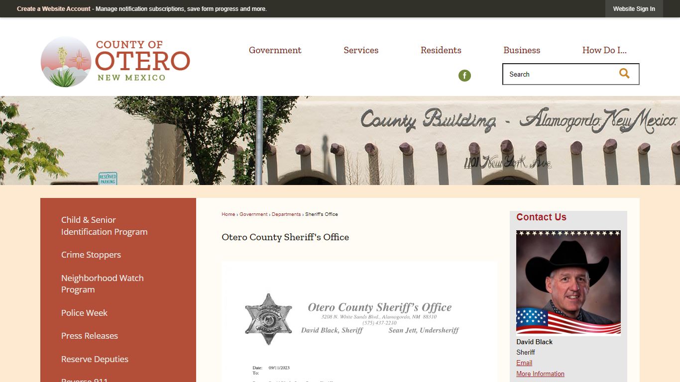 Otero County Sheriff's Office | Otero County, NM