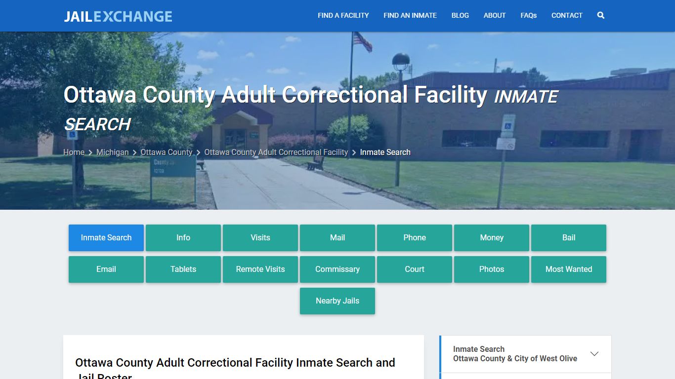Ottawa County Adult Correctional Facility Inmate Search - Jail Exchange