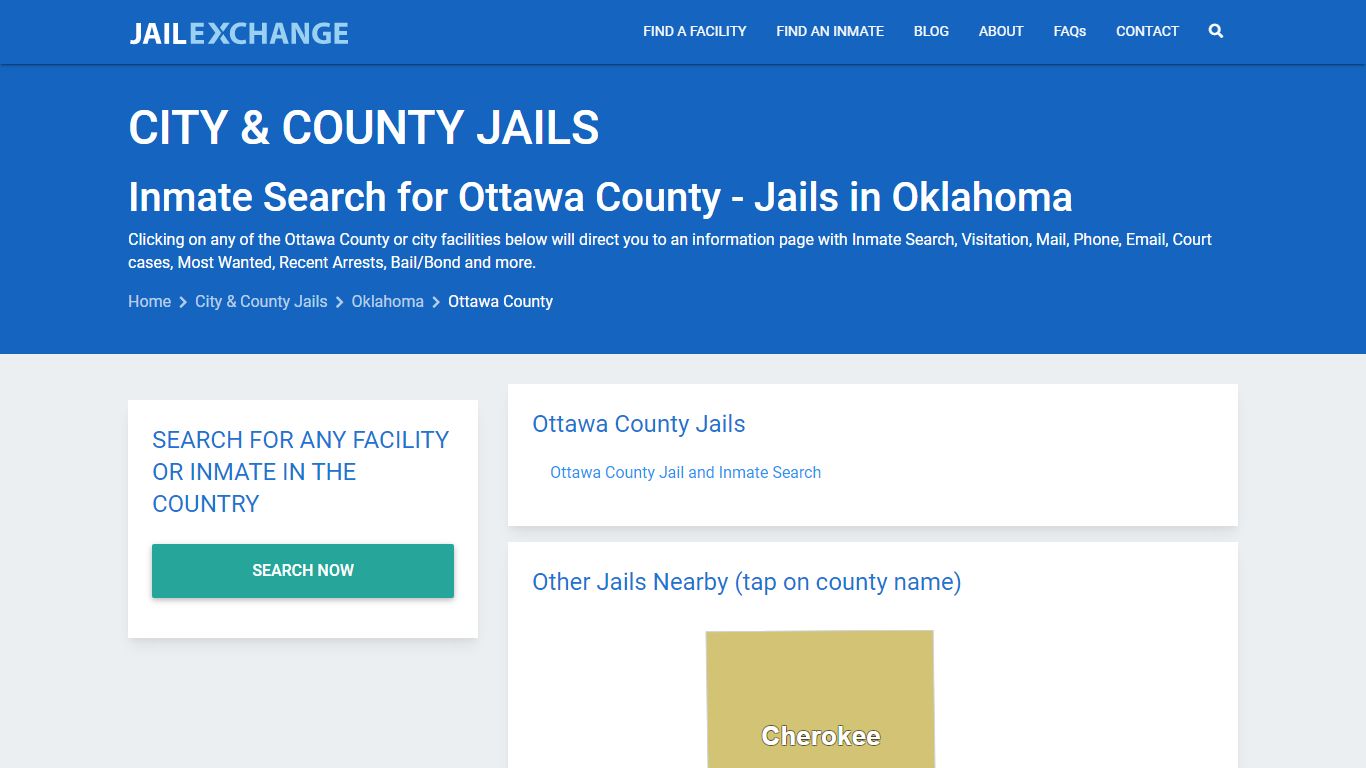 Inmate Search for Ottawa County | Jails in Oklahoma - Jail Exchange