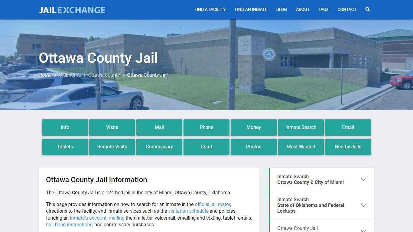 Ottawa County Jail, OK Inmate Search, Information