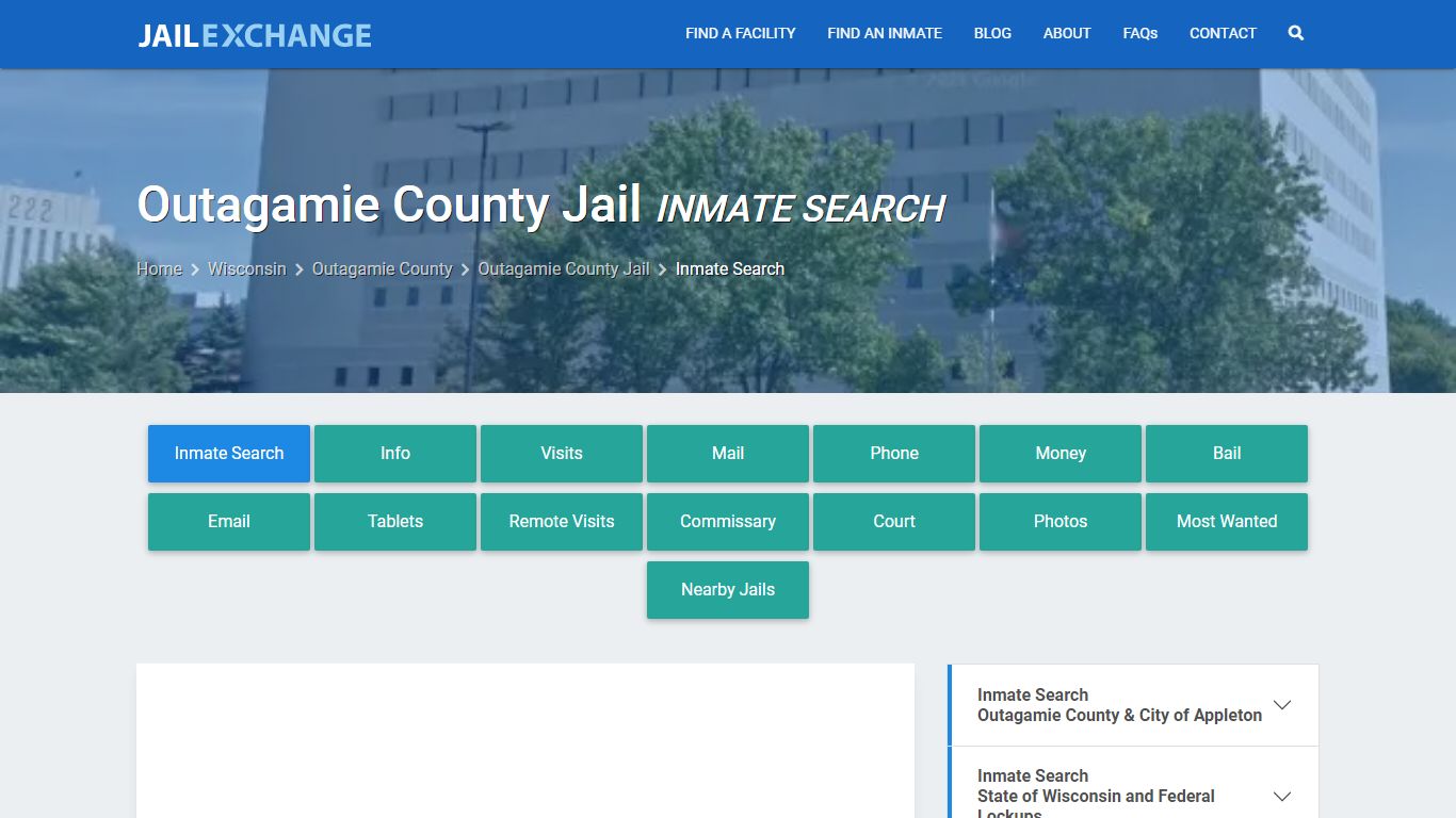Inmate Search: Roster & Mugshots - Outagamie County Jail, WI