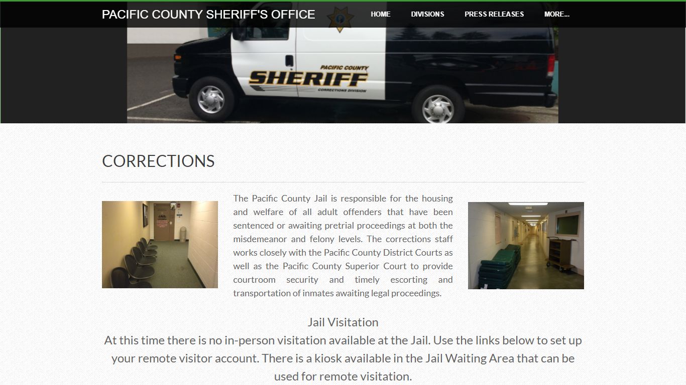 Corrections - PACIFIC COUNTY SHERIFF'S OFFICE