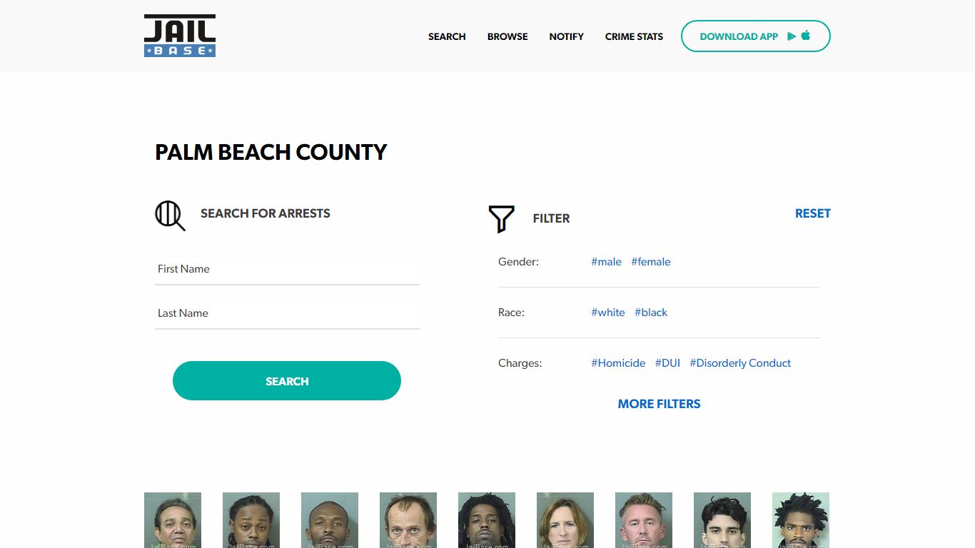 Palm Beach County Jail Inmate Search and Mugshots | JailBase