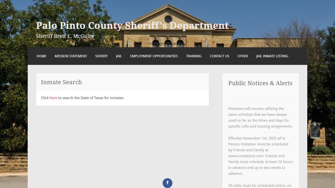 Inmate Search – Palo Pinto County Sheriff's Department