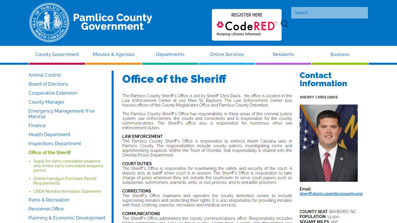 Office of the Sheriff - Pamlico County, North Carolina