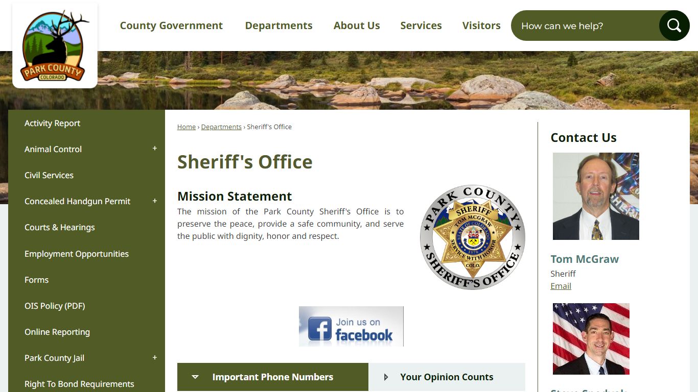 Sheriff's Office | Park County, CO