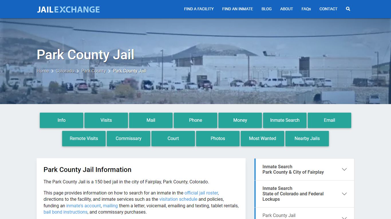 Park County Jail, CO Inmate Search, Information