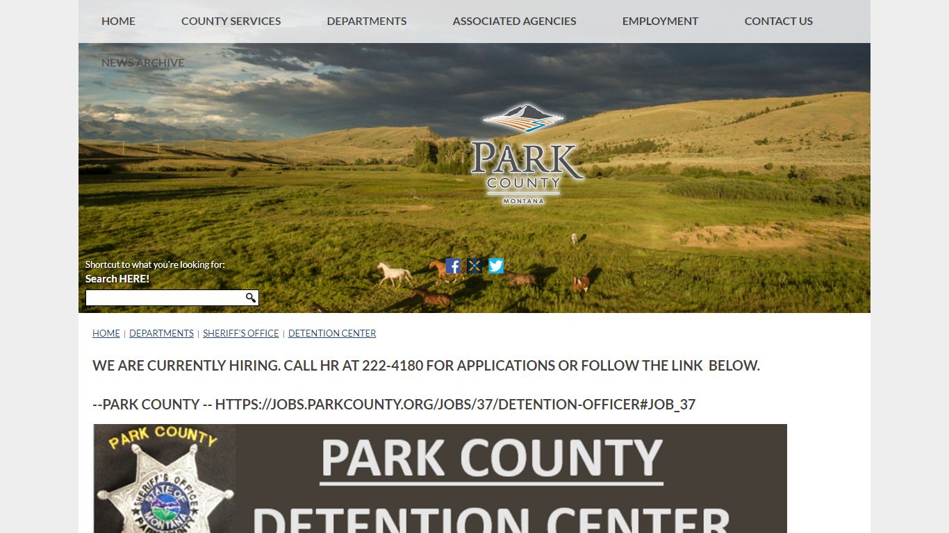 Park County Montana | Sheriff's Office | DETENTION CENTER