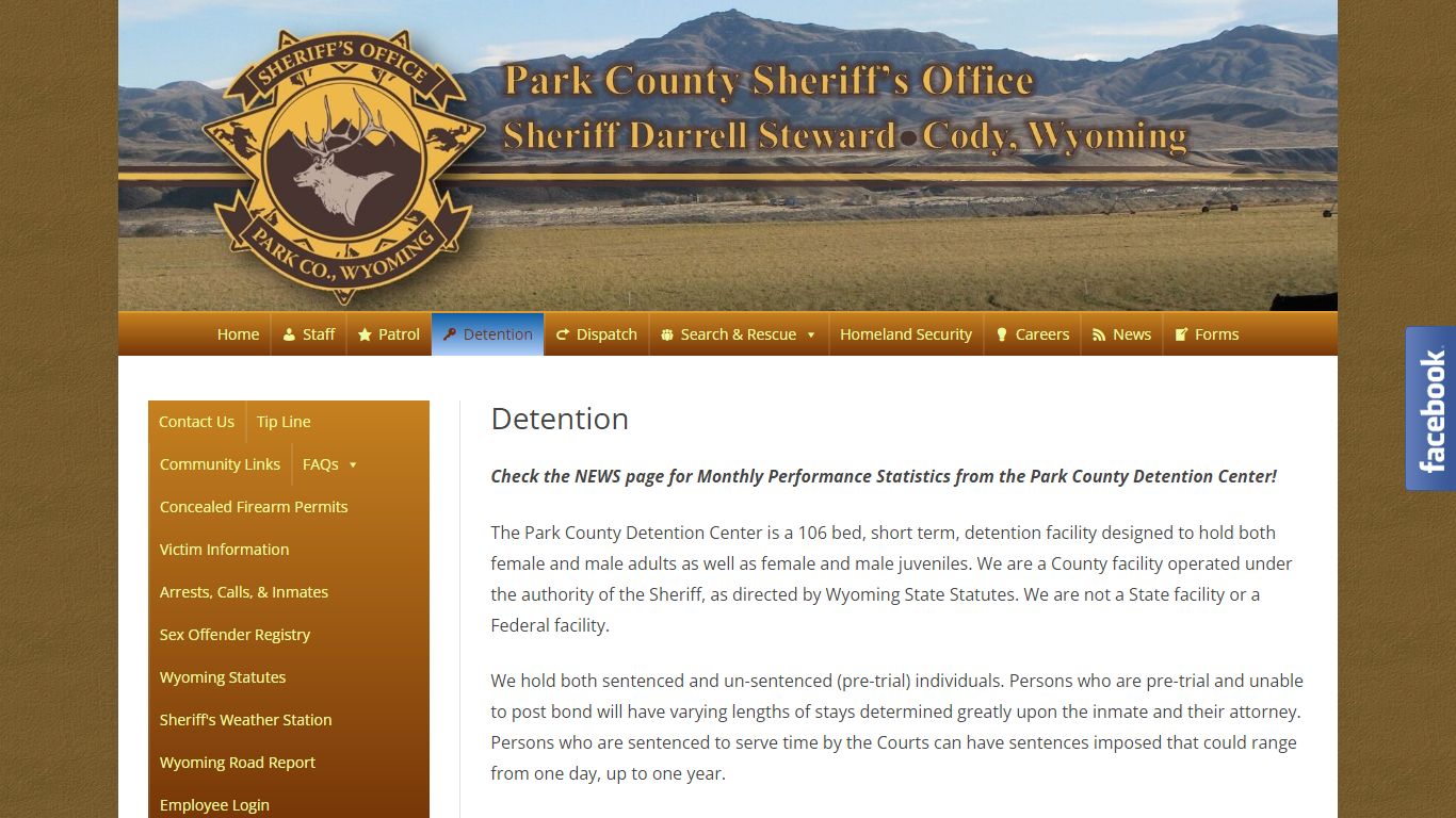 Detention – Park County Sheriff