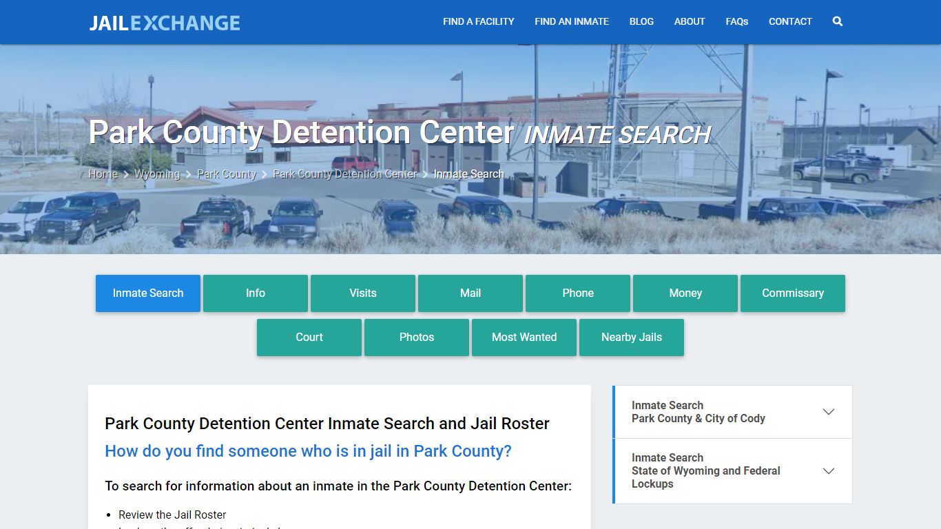 Park County Detention Center Inmate Search - Jail Exchange