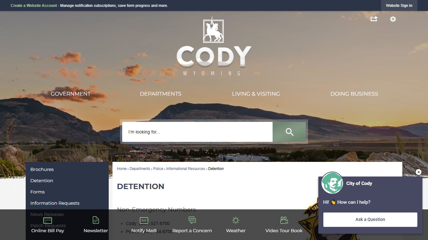 Detention | Cody, WY