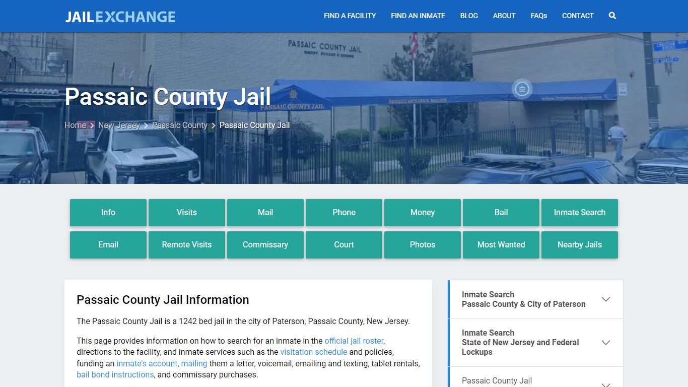 Passaic County Jail, NJ Inmate Search, Information