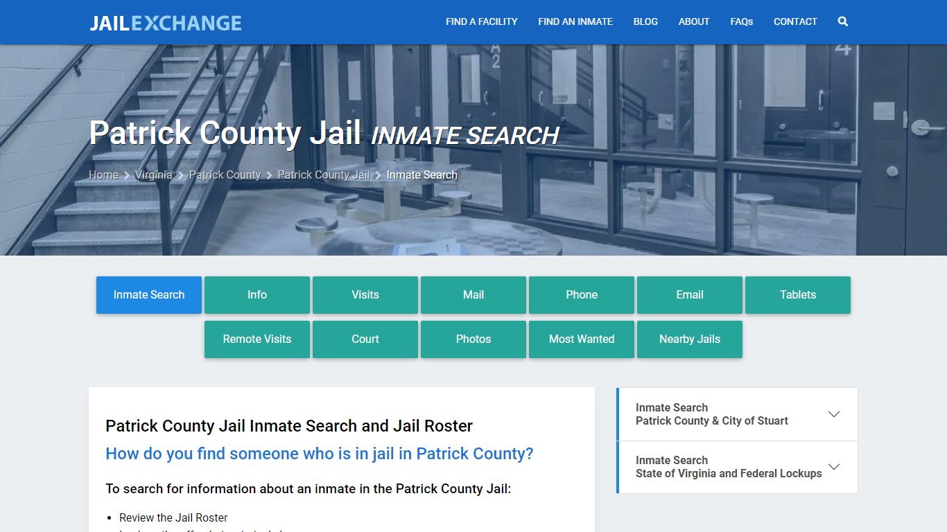Inmate Search: Roster & Mugshots - Patrick County Jail, VA