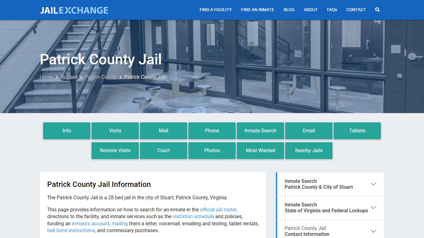 Patrick County Jail, VA Inmate Search, Information