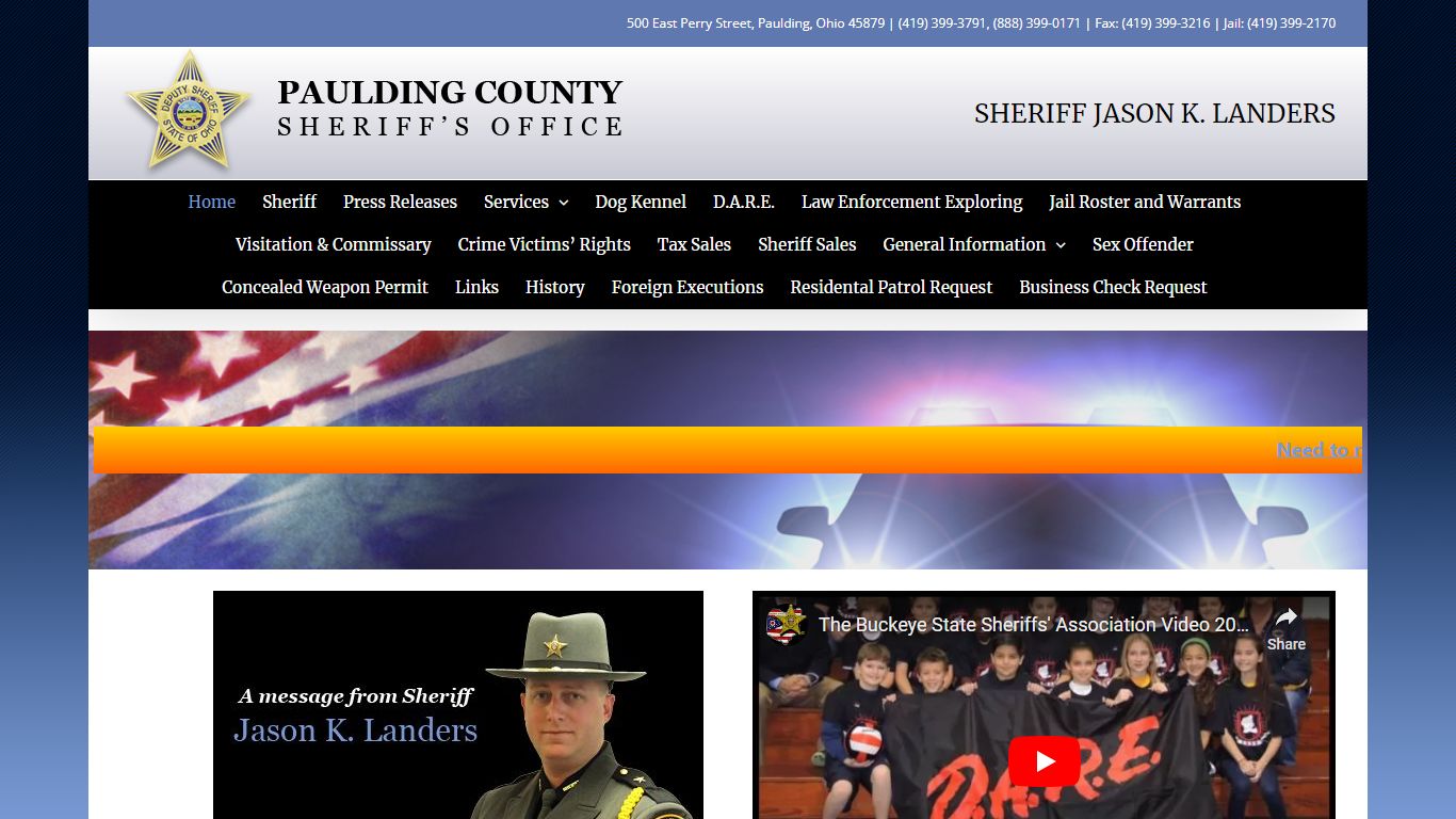 Paulding County Ohio Sheriff's Office Home Page