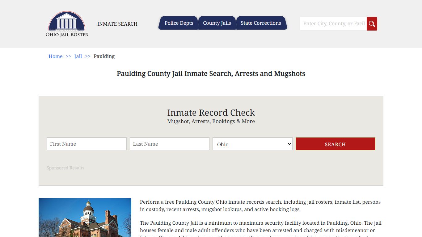 Paulding County Jail Inmate Search, Arrests and Mugshots