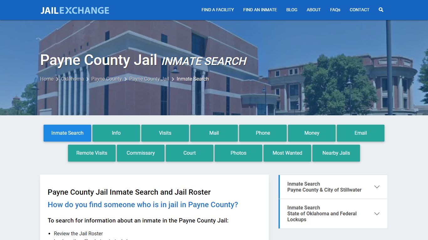 Inmate Search: Roster & Mugshots - Payne County Jail, OK