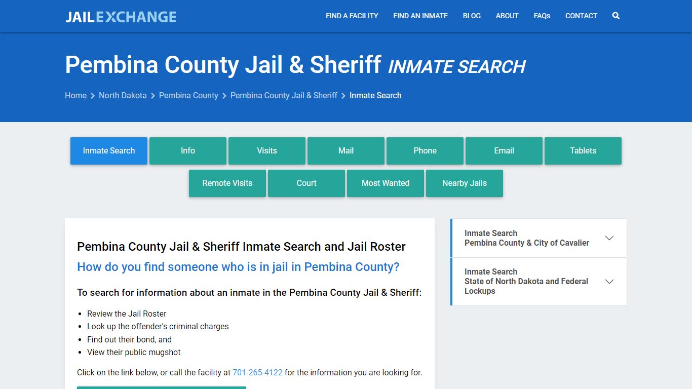 Pembina County Jail & Sheriff Inmate Search - Jail Exchange