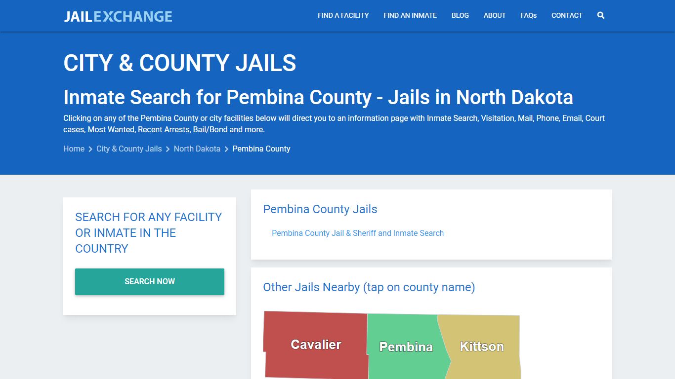 Inmate Search for Pembina County | Jails in North Dakota - Jail Exchange
