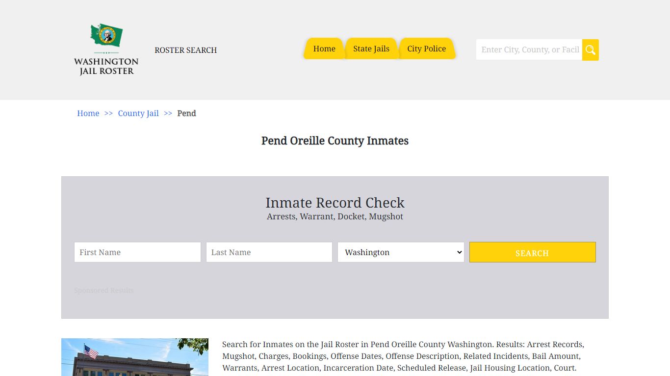 Pend Oreille County Inmates | Jail Roster Search