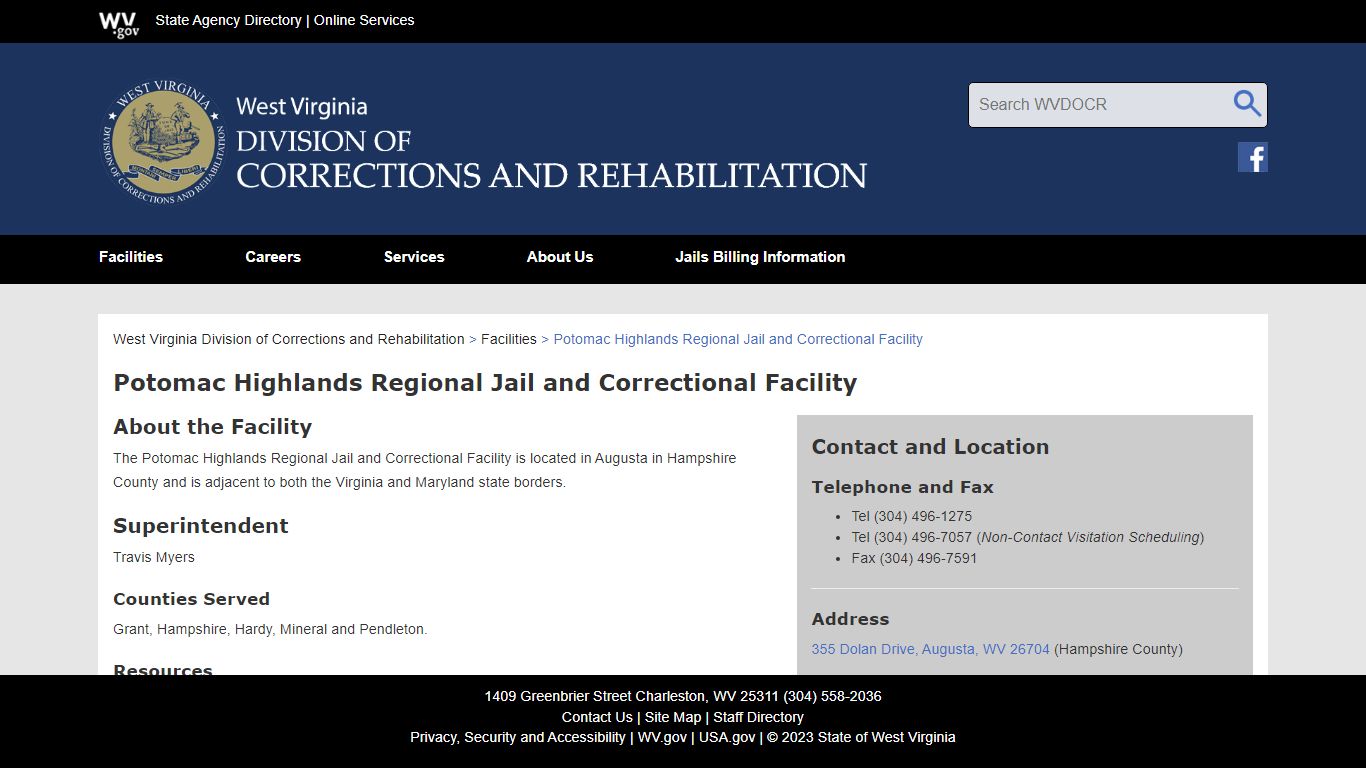 Potomac Highlands Regional Jail and Correctional Facility - West Virginia