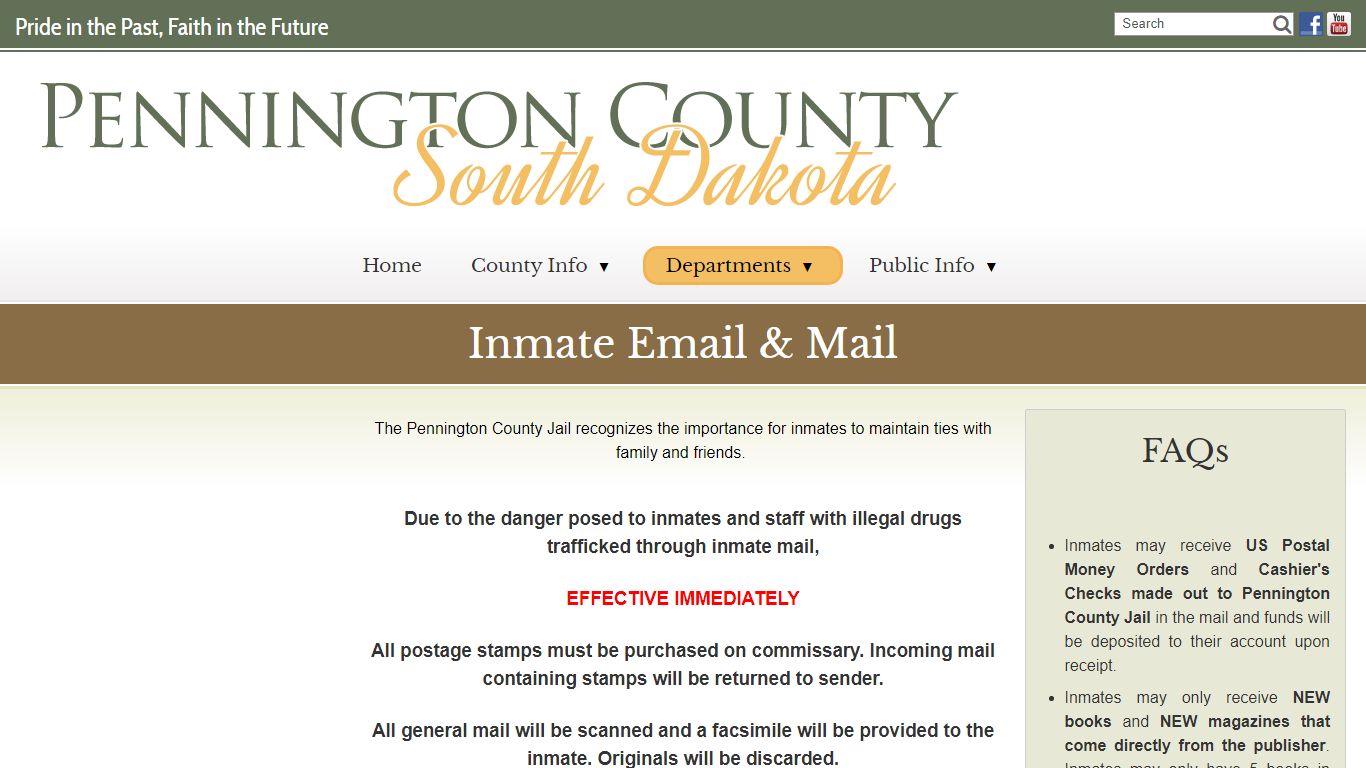Inmate Email & Mail - Pennington County, South Dakota