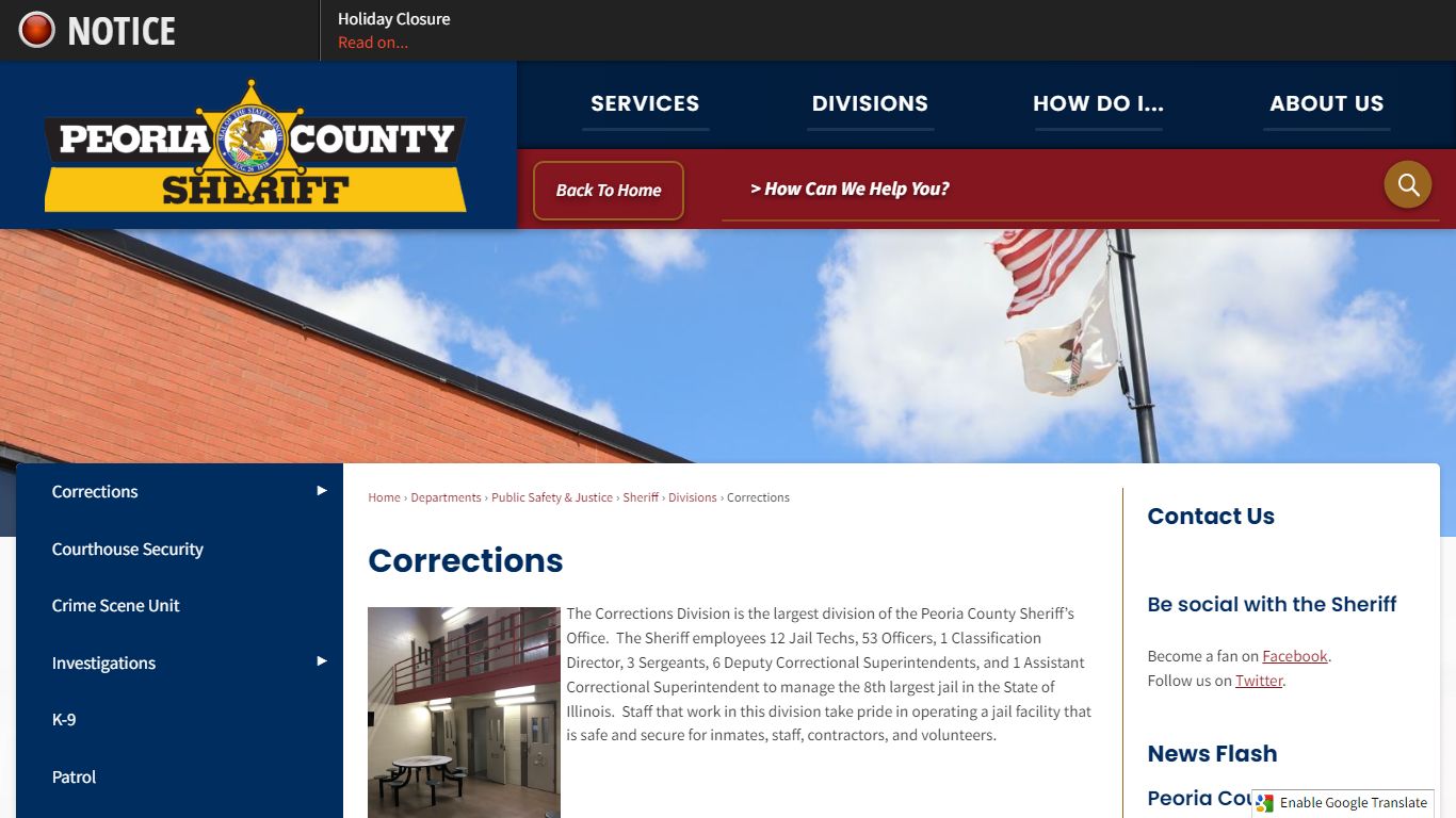 Corrections | Peoria County, IL