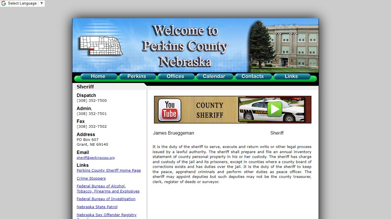 Sheriff - Perkins County, Nebraska
