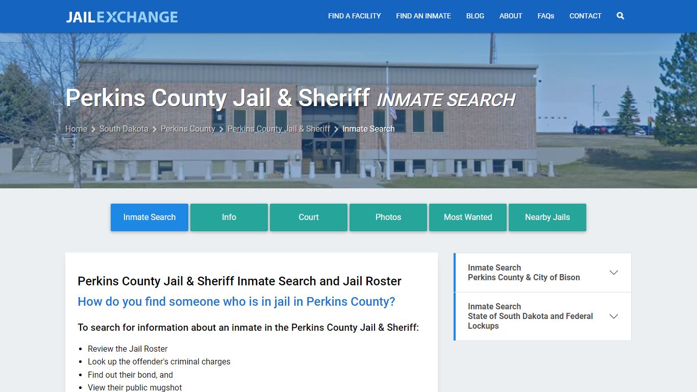 Perkins County Jail & Sheriff Inmate Search - Jail Exchange