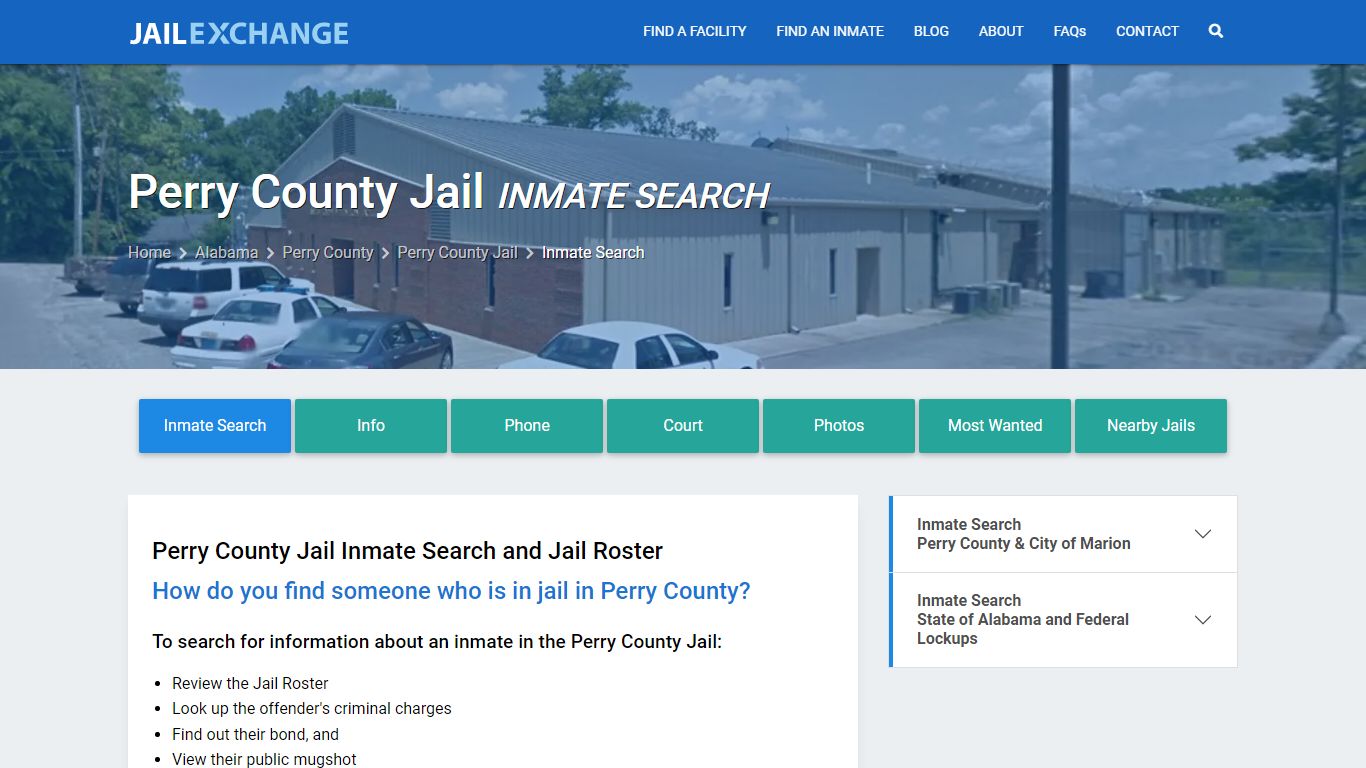 Inmate Search: Roster & Mugshots - Perry County Jail, AL