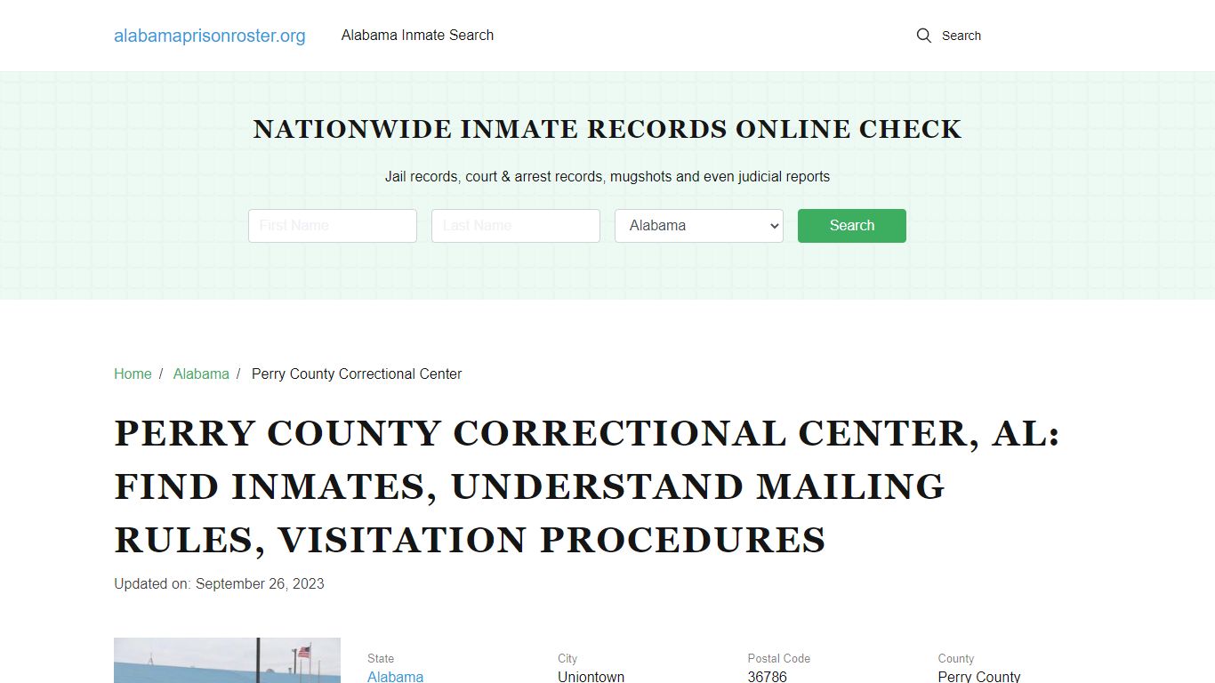 Perry County Correctional Center, AL: Inmate Search, Mailing and ...