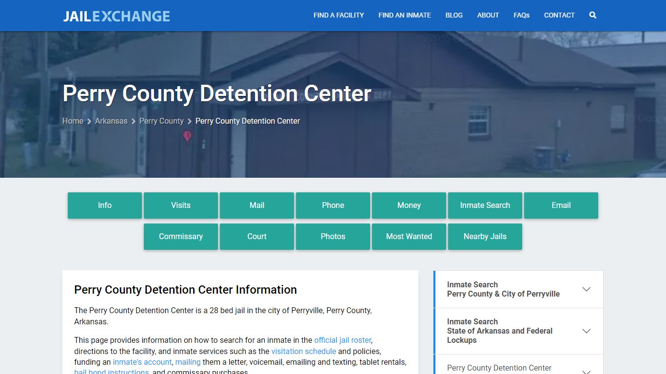 Perry County Detention Center, AR Inmate Search, Information
