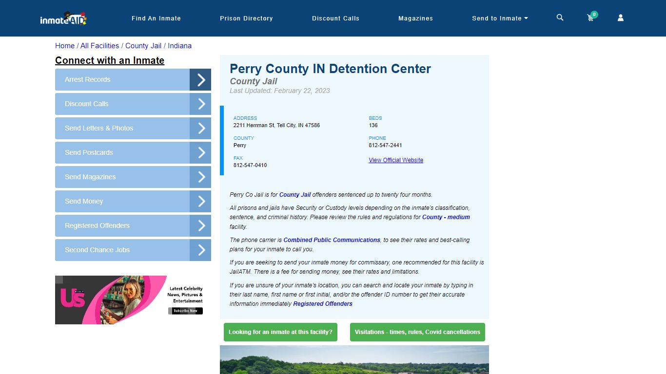 Perry County IN Detention Center - Inmate Locator - Tell City, IN