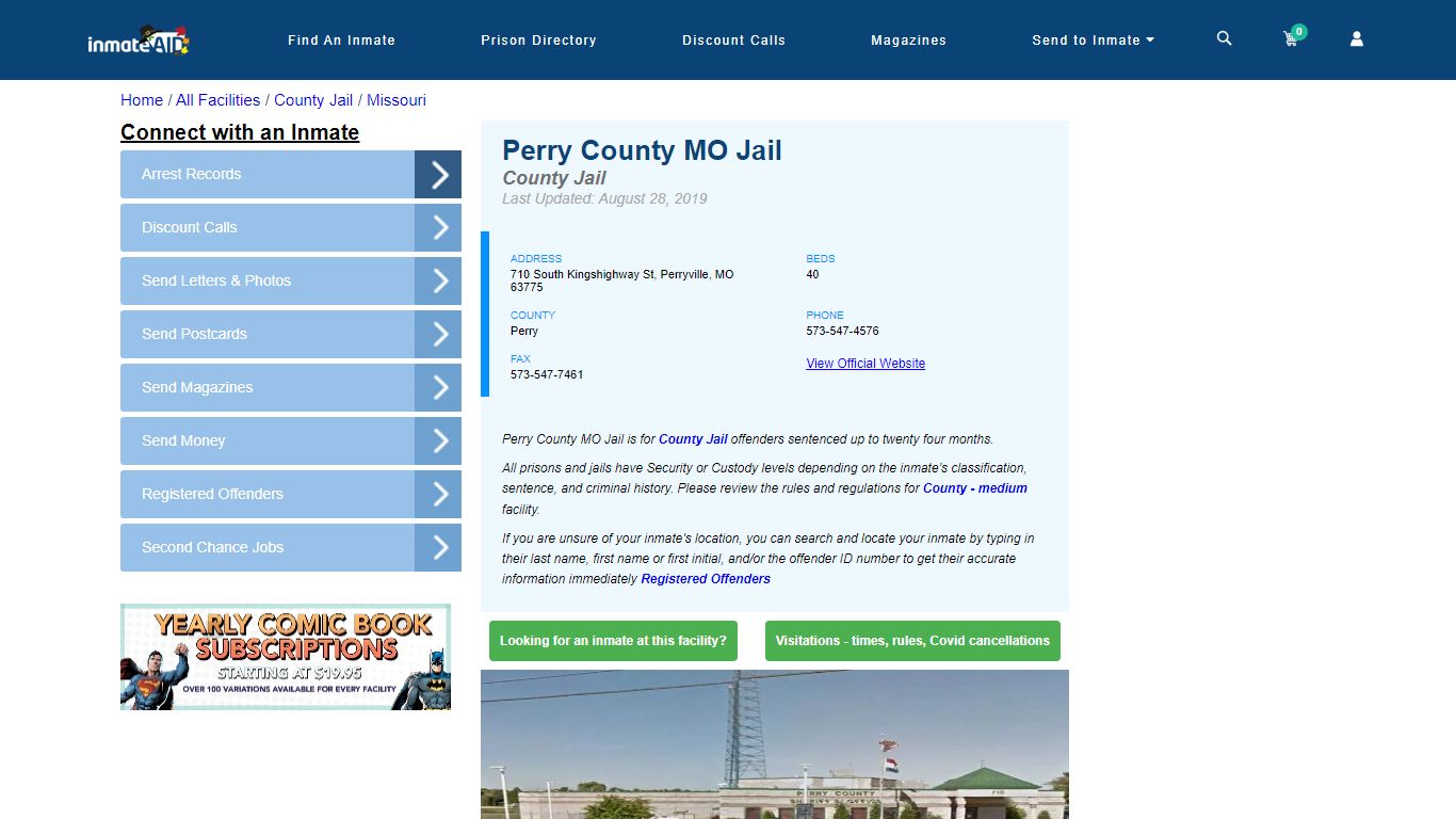 Perry County MO Jail - Inmate Locator - Perryville, MO
