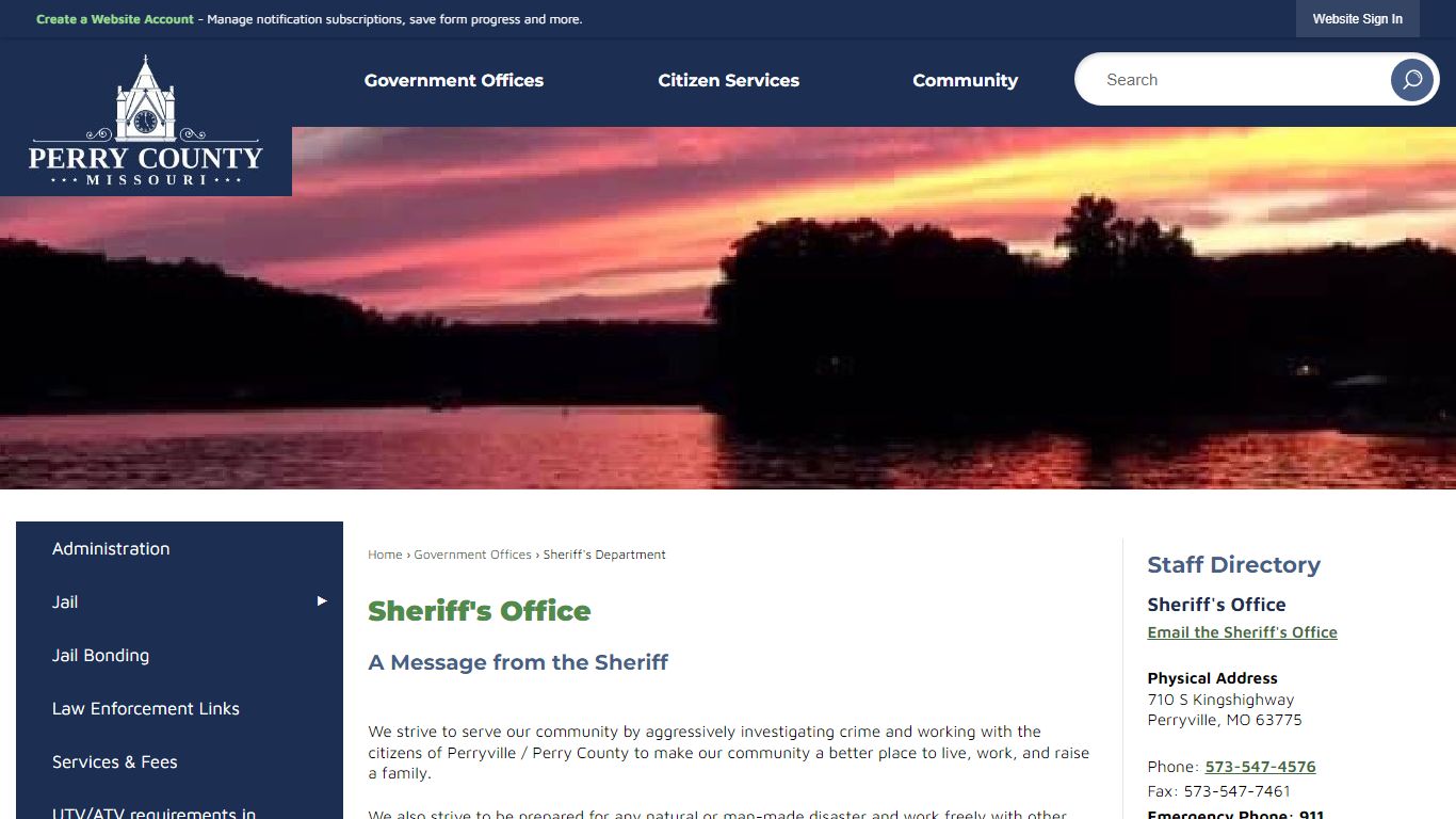 Sheriff's Office | Perry County, MO - Official Website