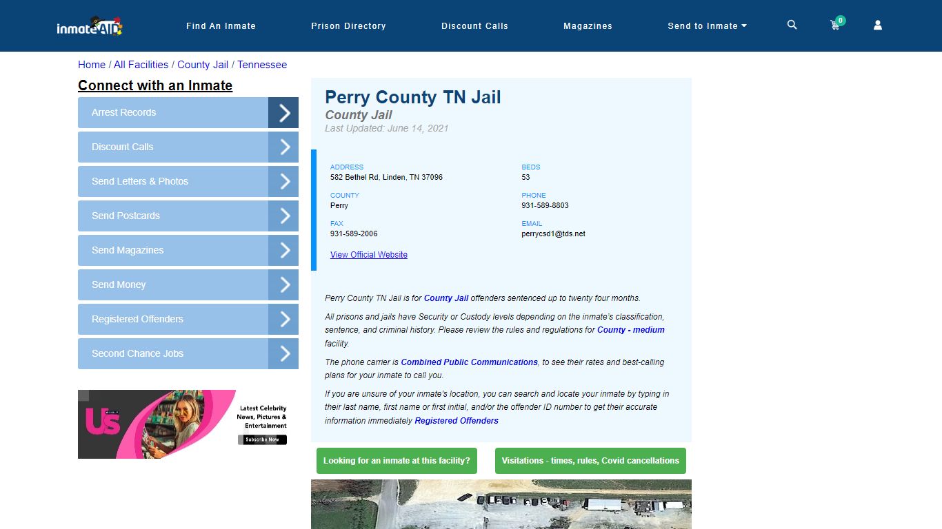 Perry County TN Jail - Inmate Locator - Linden, TN