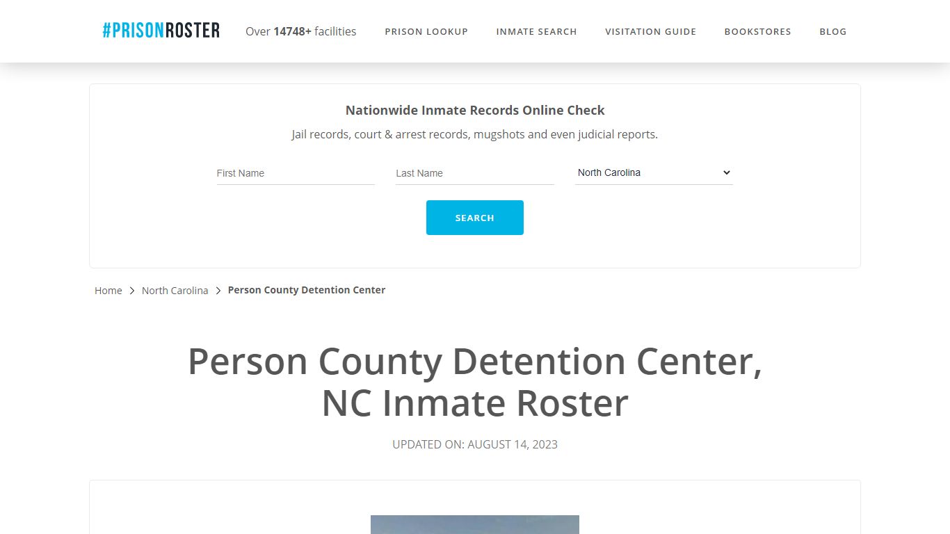 Person County Detention Center, NC Inmate Roster - Prisonroster
