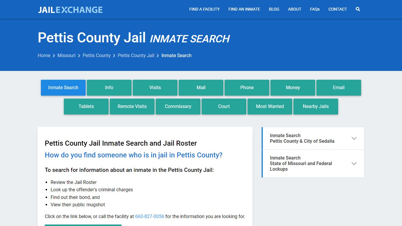 Inmate Search: Roster & Mugshots - Pettis County Jail, MO