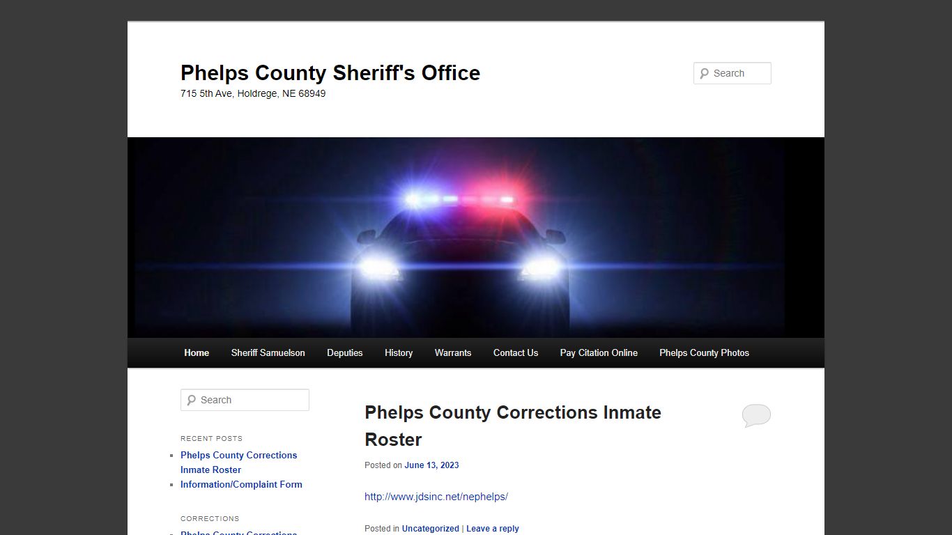 Phelps County Sheriff's Office | 715 5th Ave, Holdrege, NE 68949