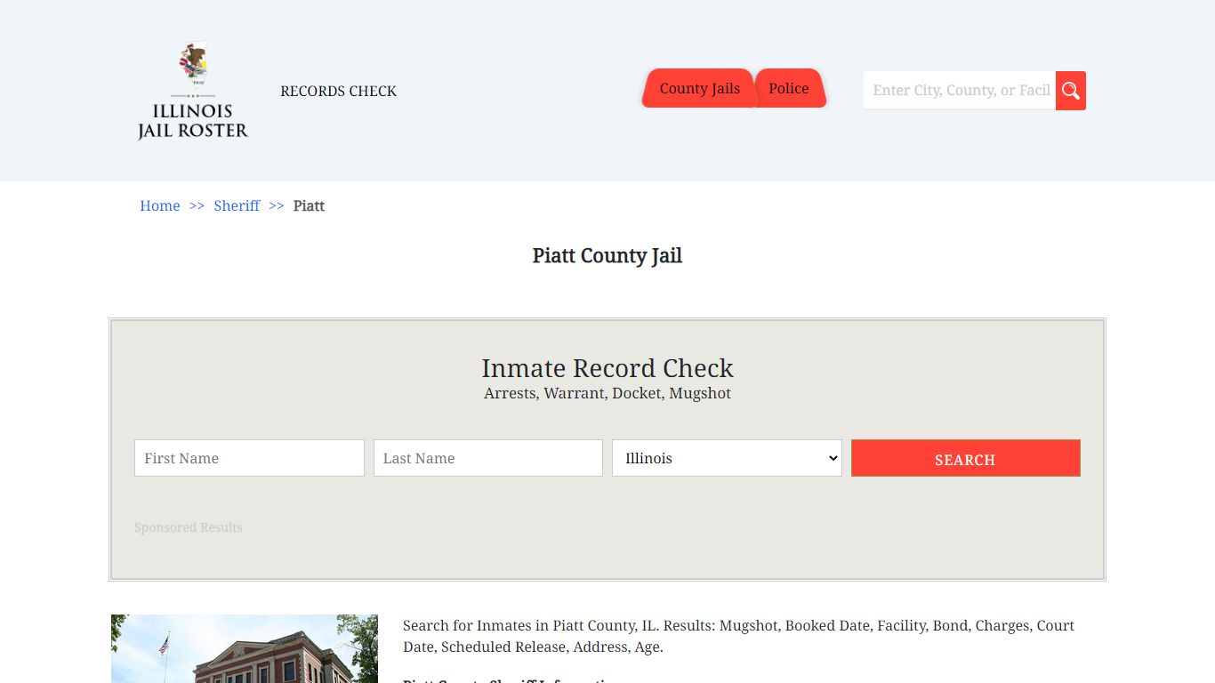 Piatt County Jail | Jail Roster Search